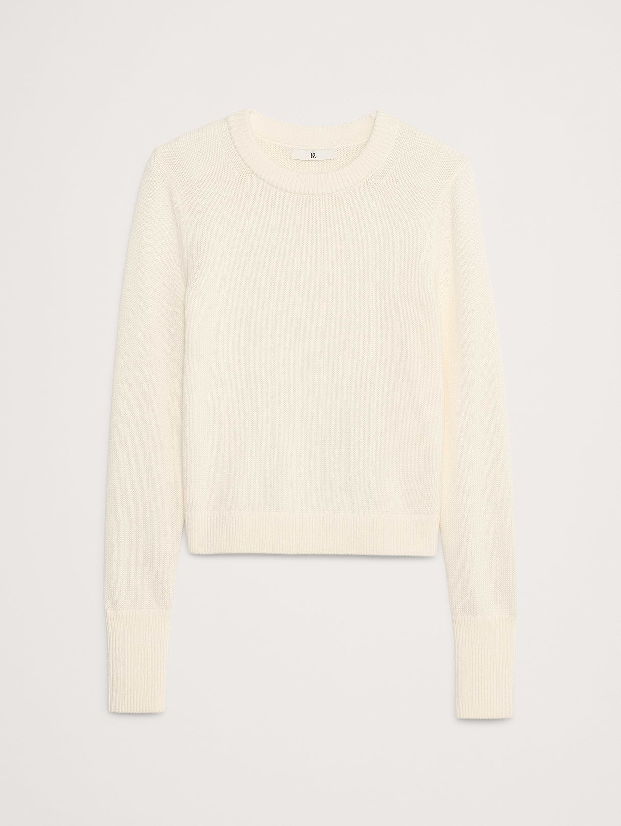 Larkspur Cotton-Silk Shrunken Sweater - Iced Vanilla Ivory