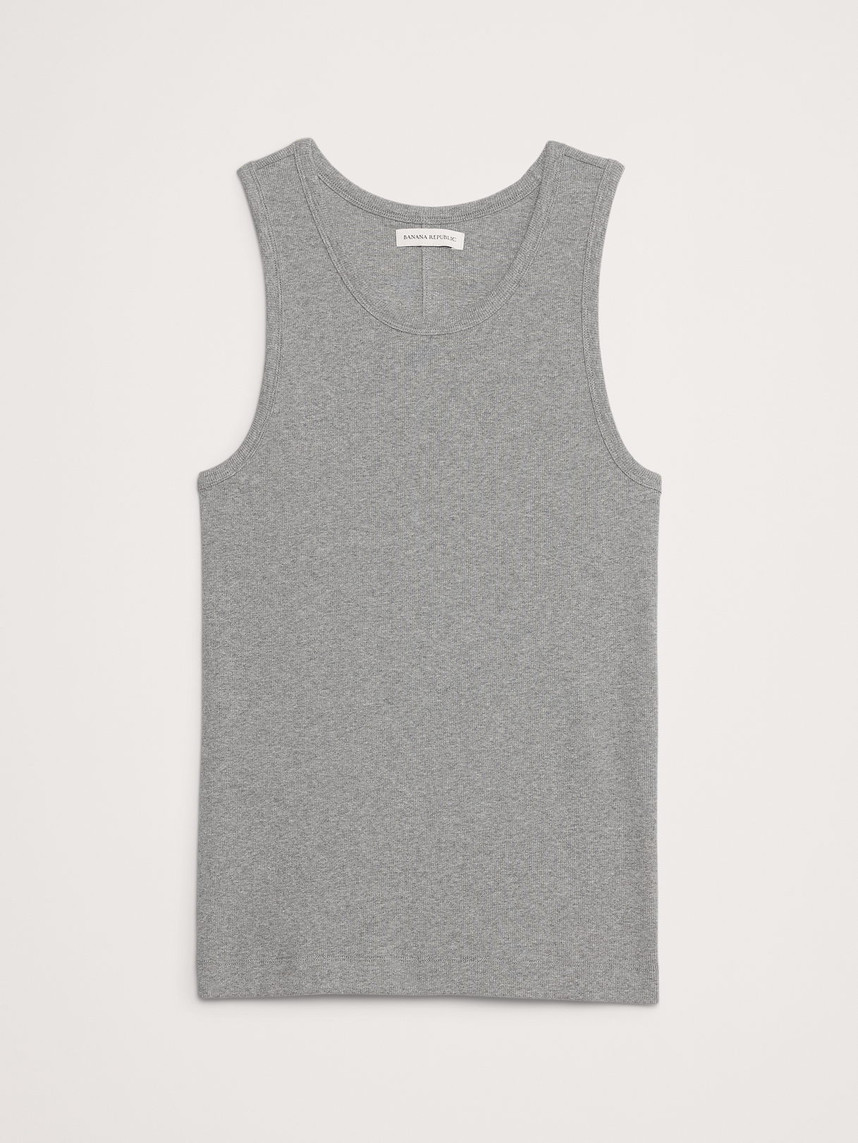 Authentic Ribbed Tank - Heather Medium Gray