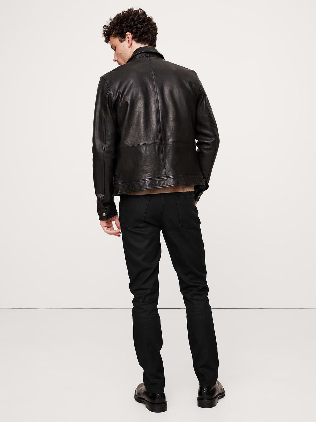 Slim Linen-Cotton Traveler Pant - Black