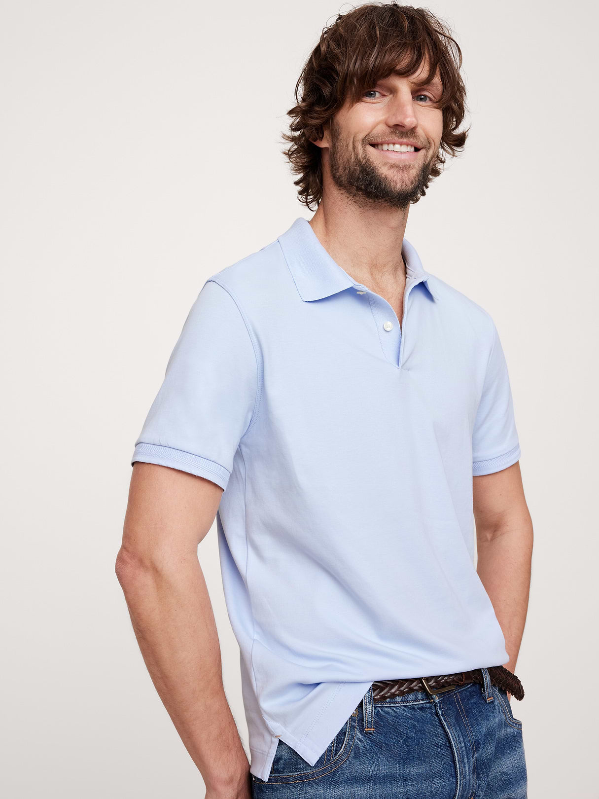 Luxury-Touch Polo - Blue Meditation