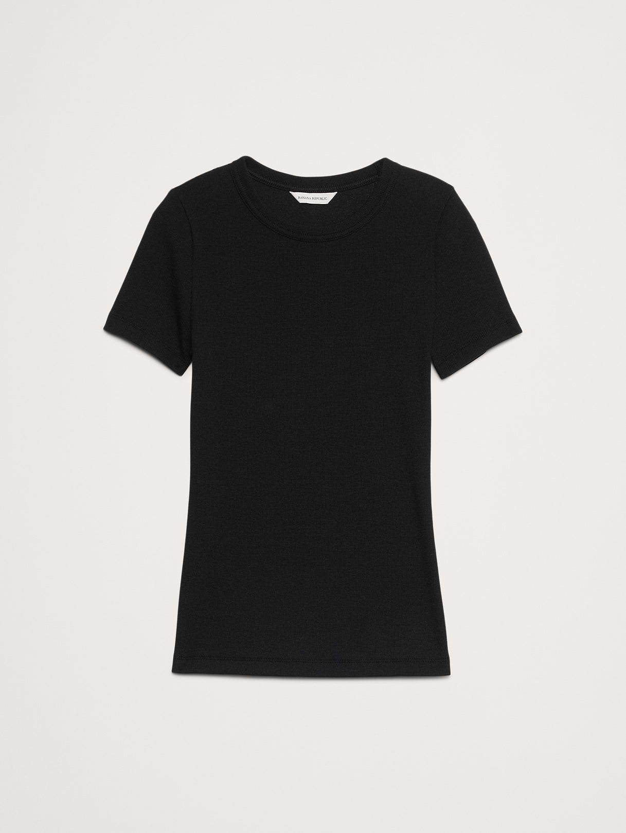 Ribbed Baby T-Shirt - Black