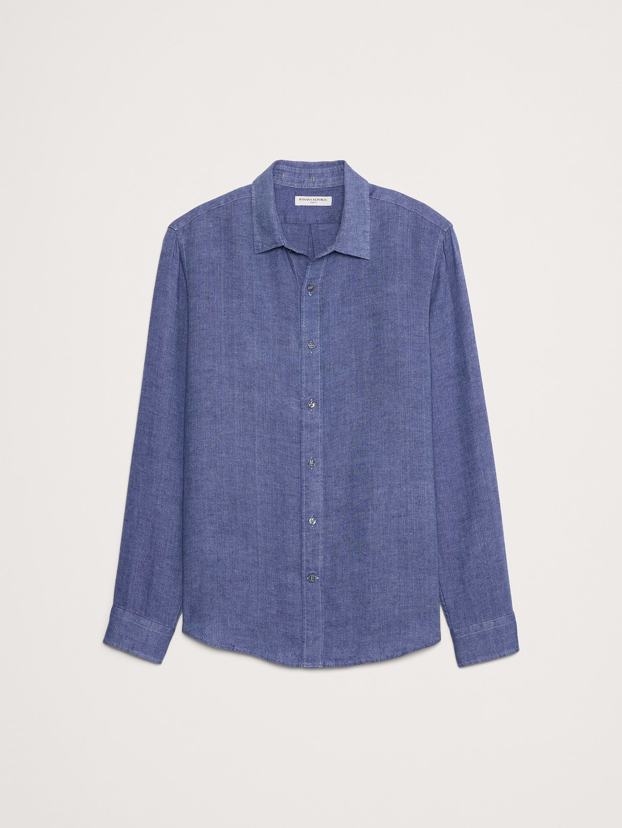 Slim-Fit Linen Shirt - Mariners Blue