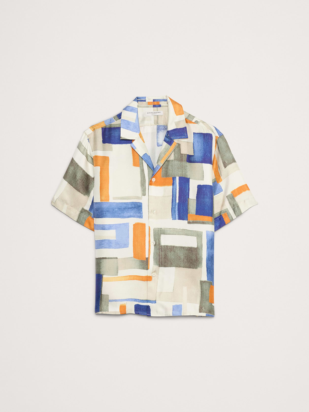Standard-Fit Silk Resort Shirt - Multi
