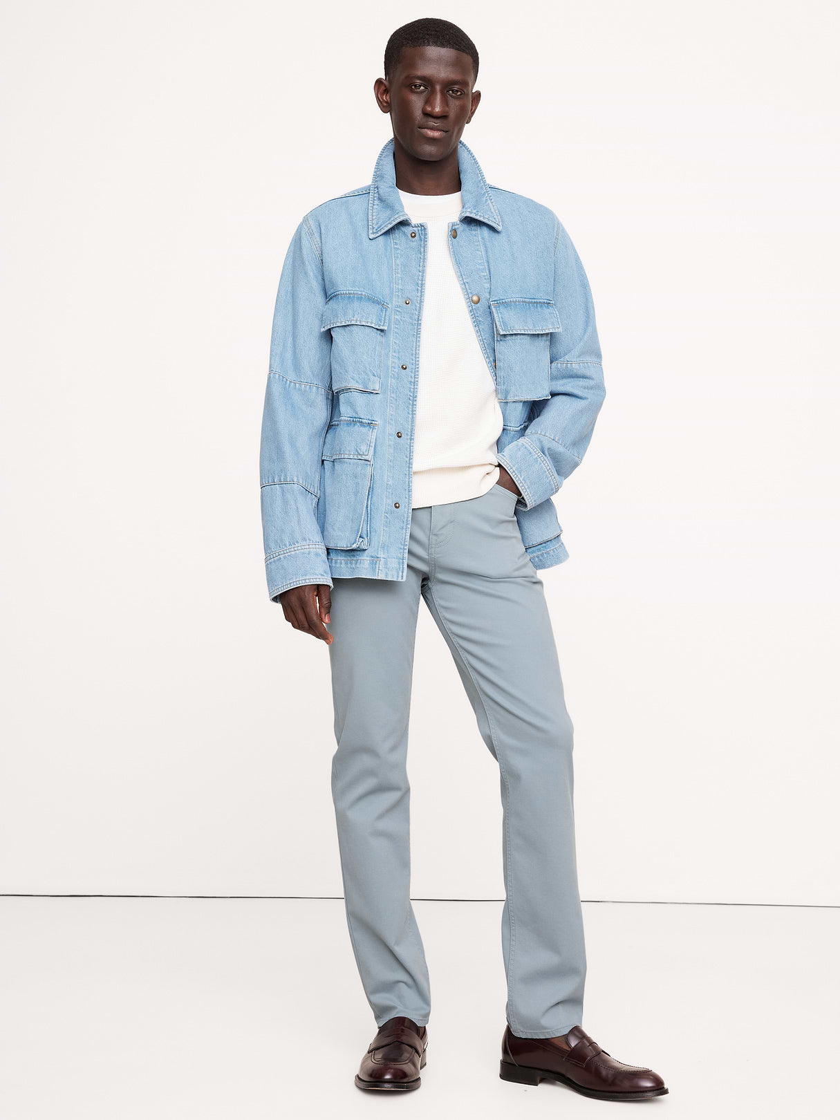 Slim Traveler Pant - Blue Grey