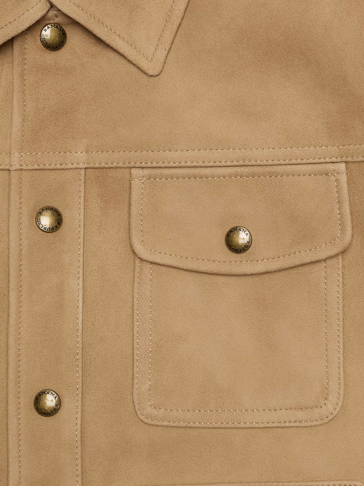 Suede Trucker Jacket - Caramel Brown
