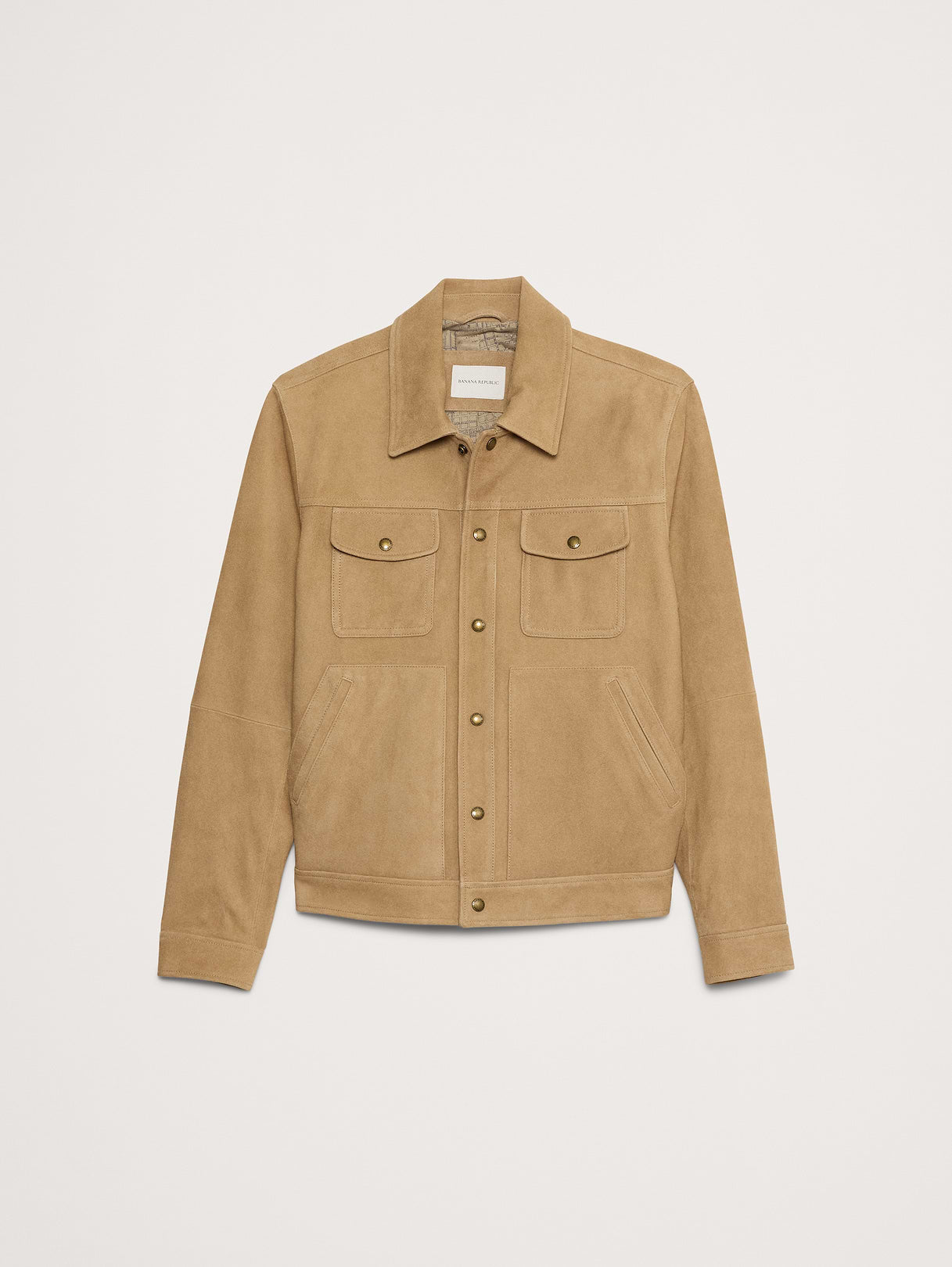 Suede Trucker Jacket - Caramel Brown