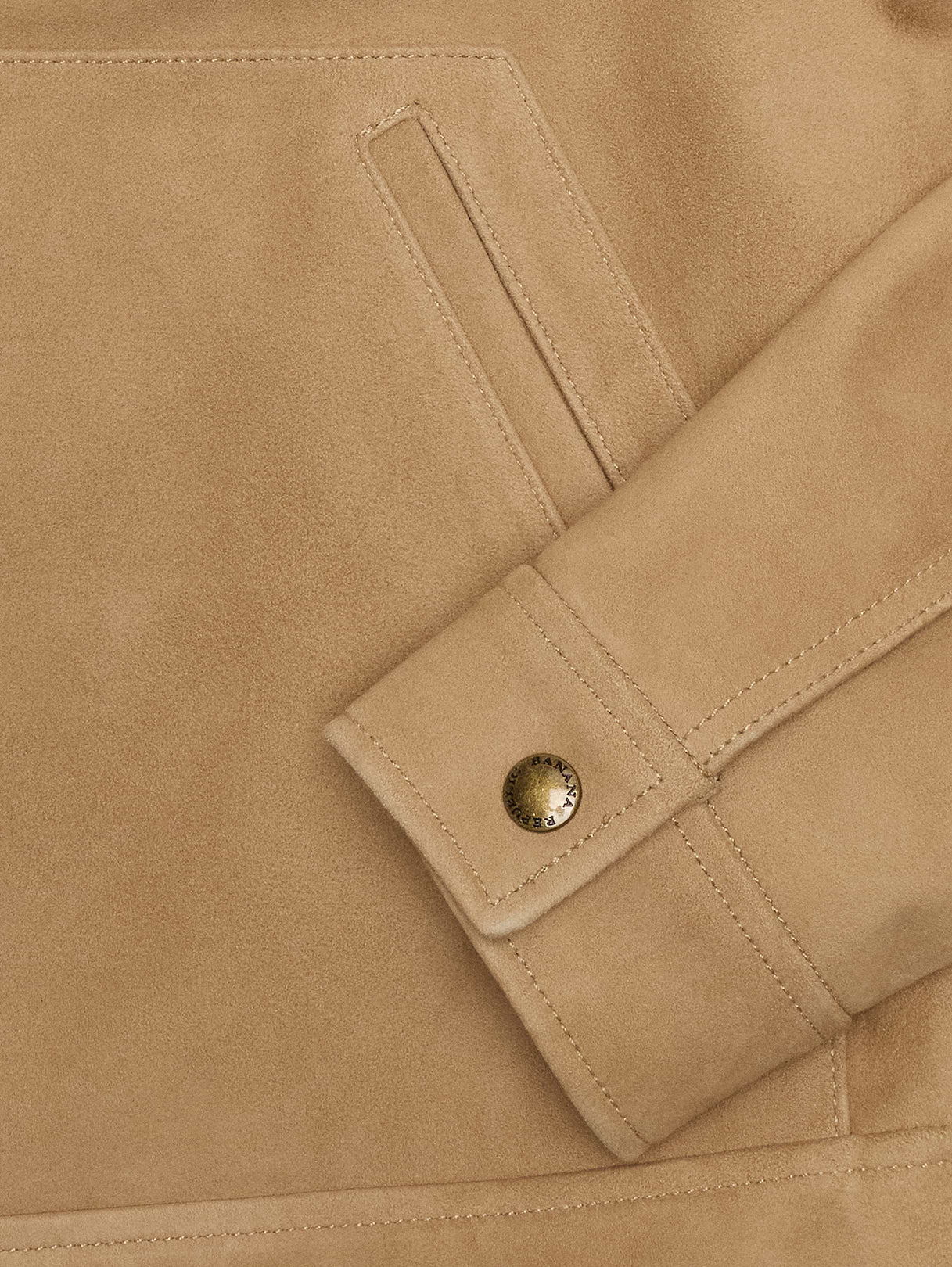 Suede Trucker Jacket - Caramel Brown