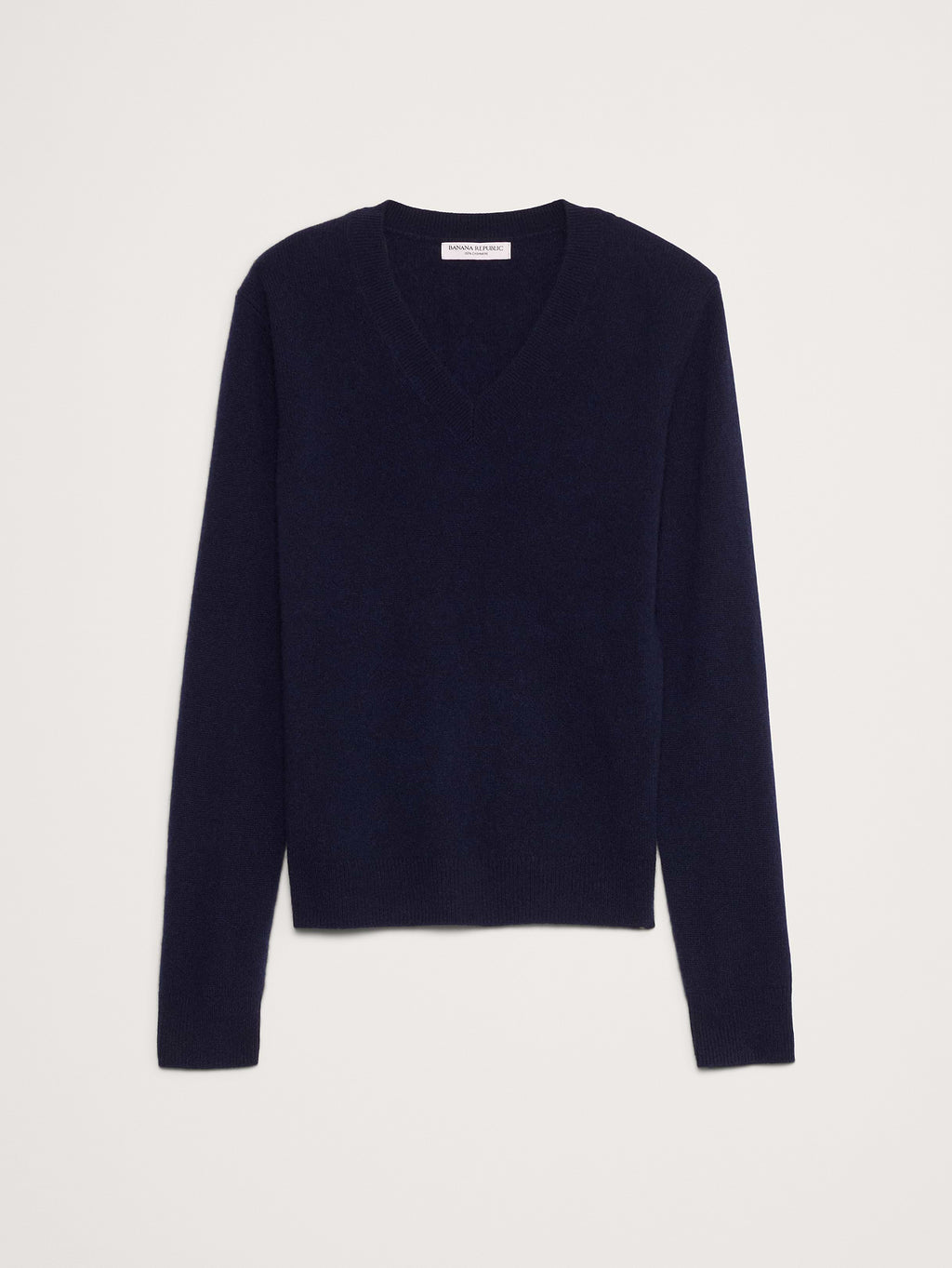 Lightweight Cashmere V-Neck Sweater - Navy Blue