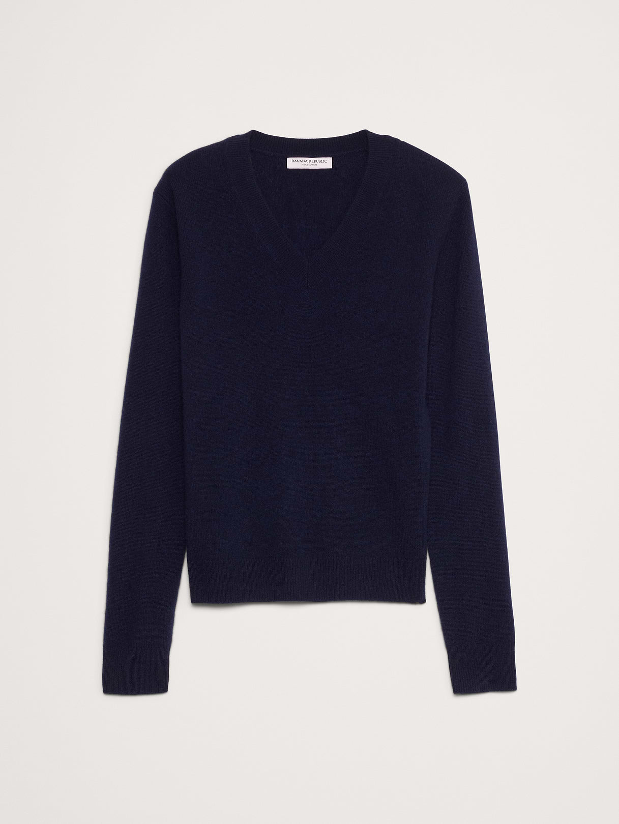 Lightweight Cashmere V-Neck Sweater - Navy Blue