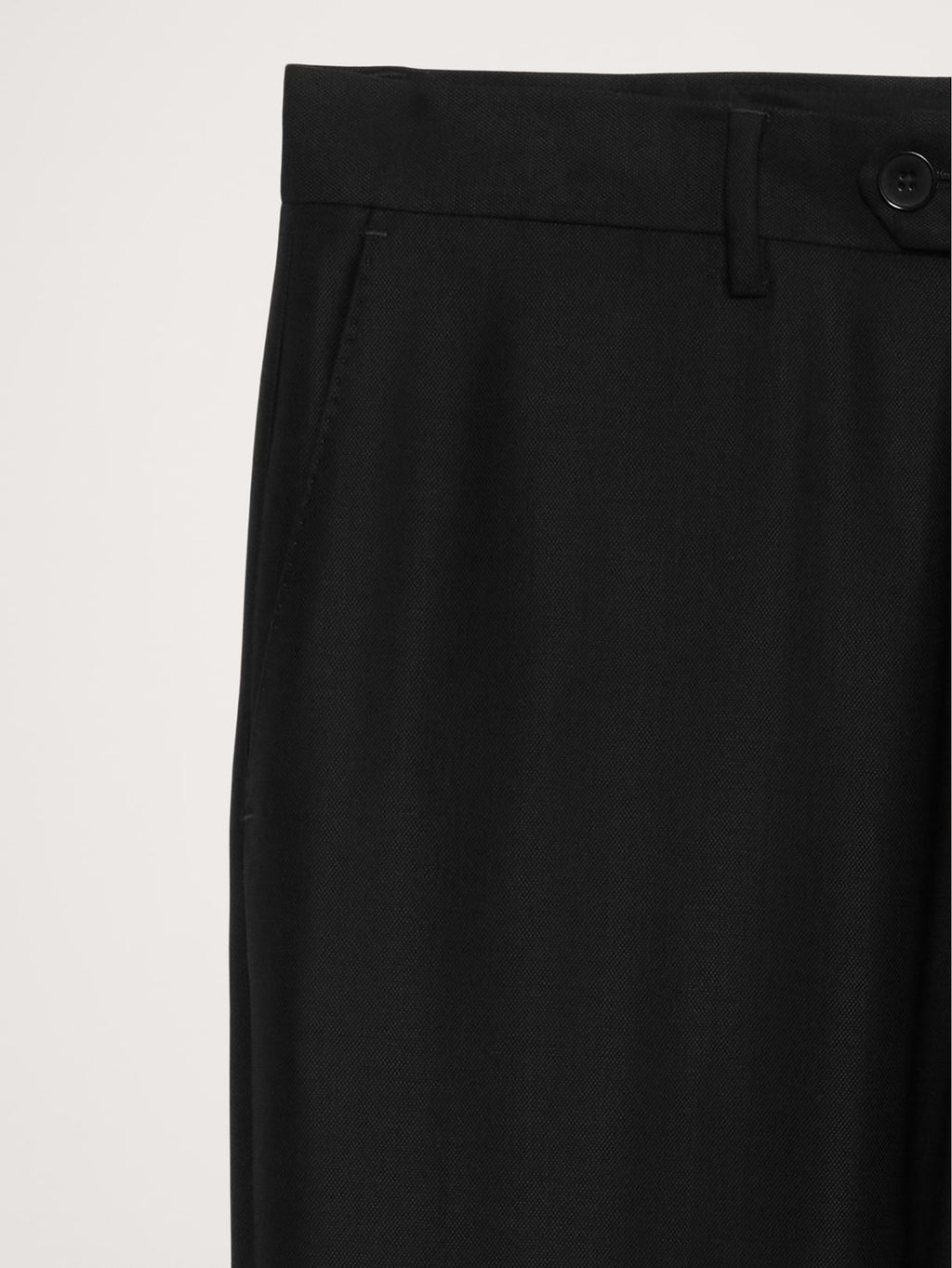 Signature Italian Hopsack Suit Pant - Black