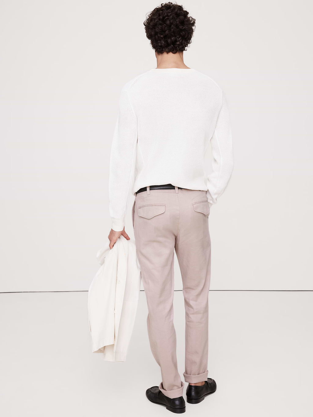 Athletic Slim Linen-Cotton Chino - Faded Pink