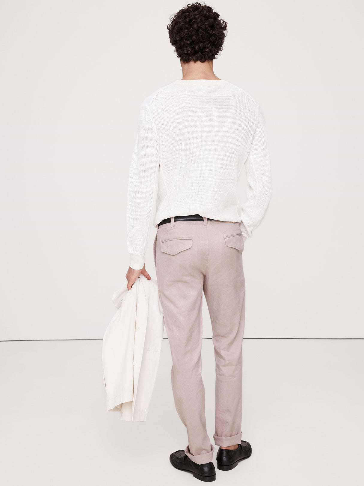 Athletic Slim Linen-Cotton Chino - Faded Pink