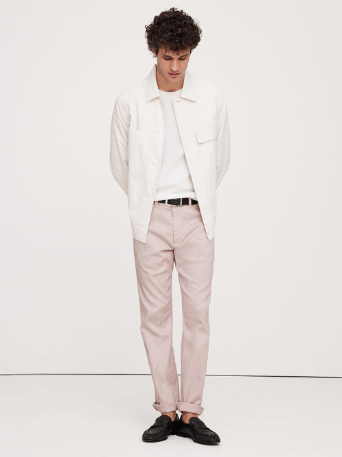 Athletic Slim Linen-Cotton Chino - Faded Pink