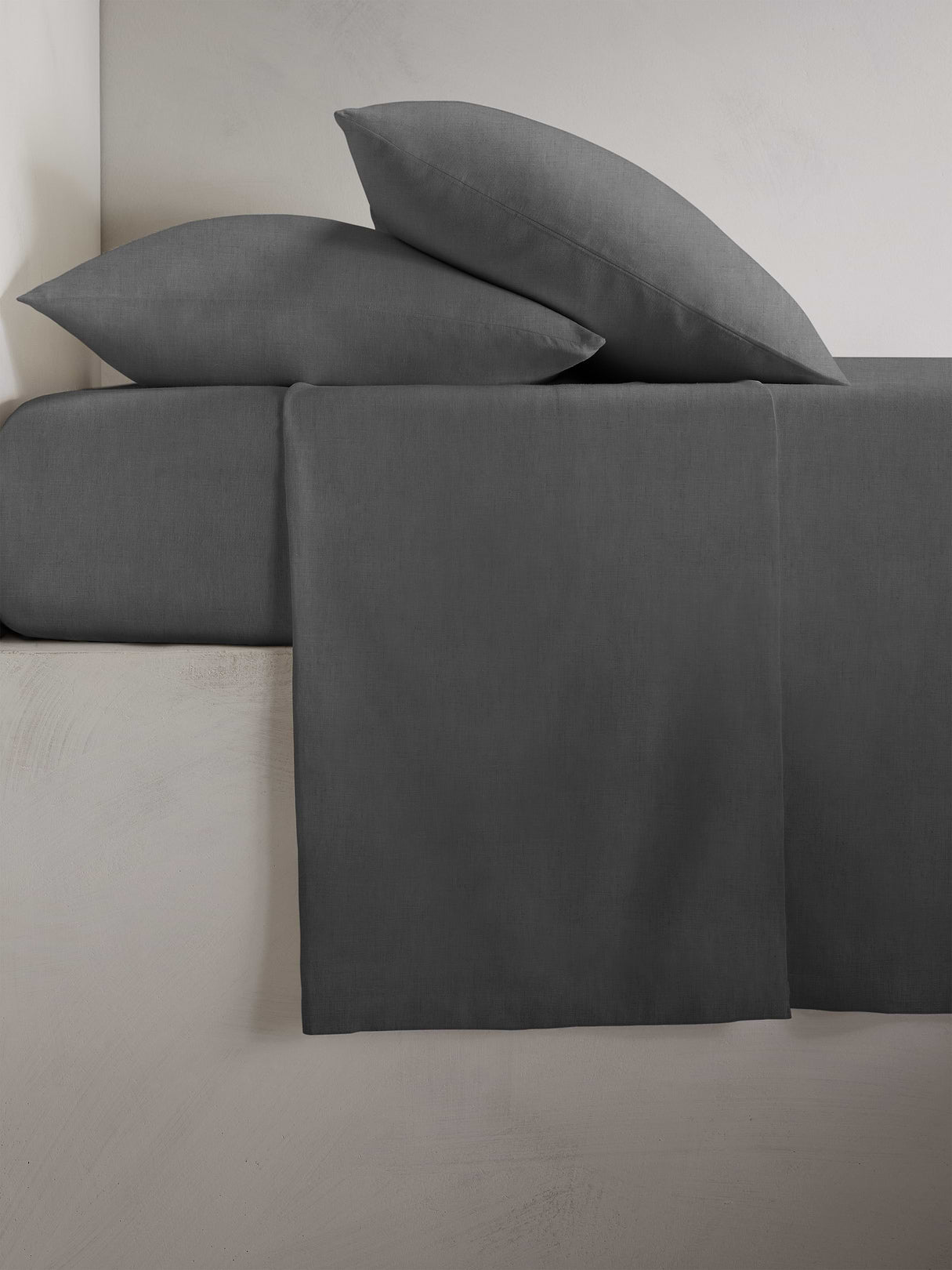 Fine Linen Flat Sheet - Thunder