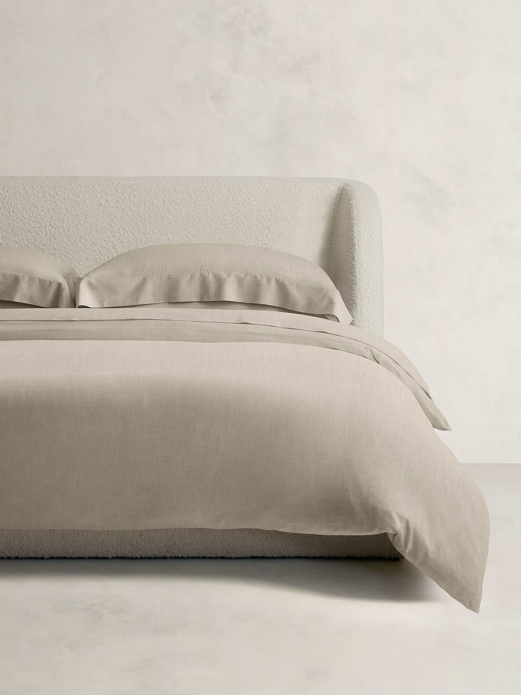 Cotton-Cashmere-Silk Duvet Cover - Sand Beige