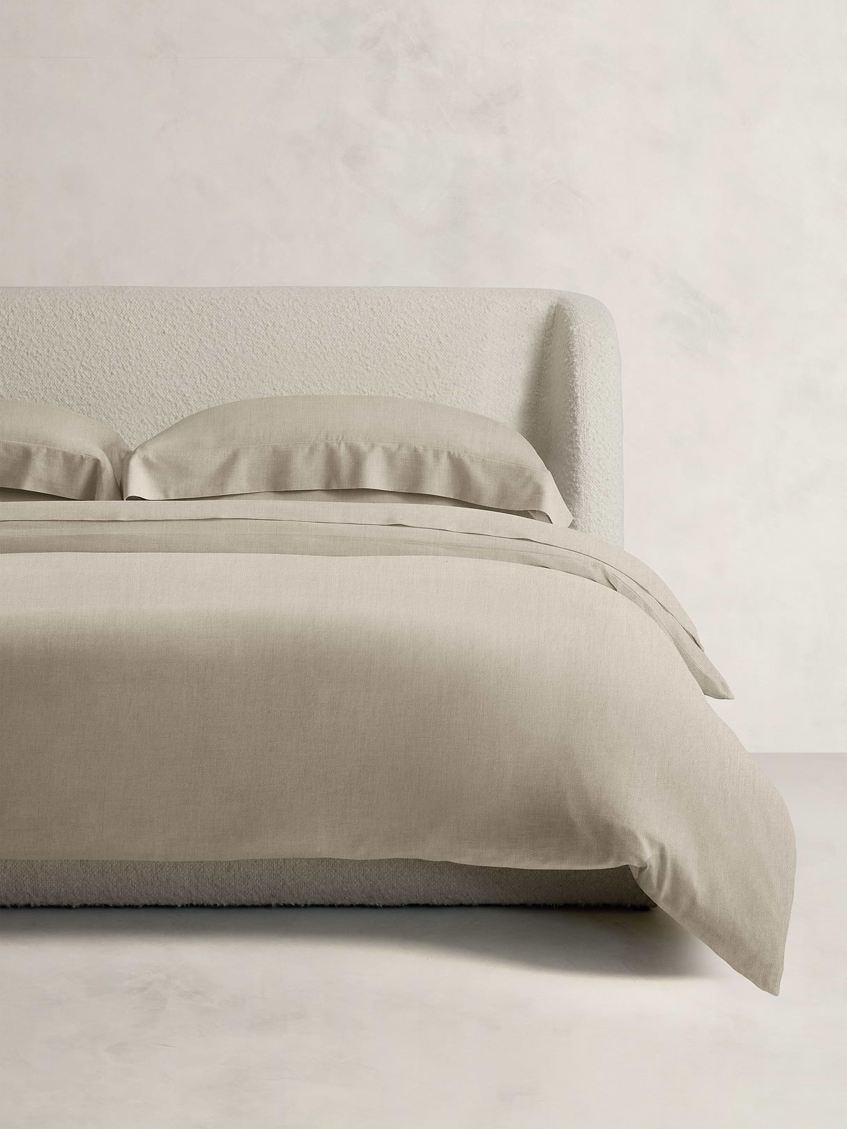 Cotton-Cashmere-Silk Duvet Cover - Sand Beige