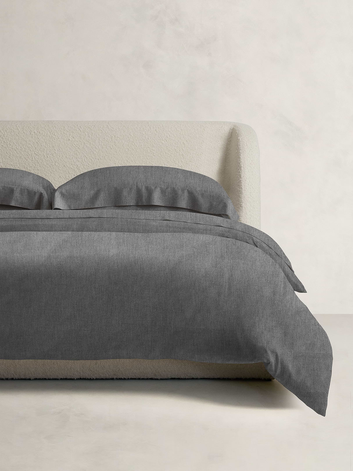 Cotton-Cashmere-Silk Duvet Cover - Pewter