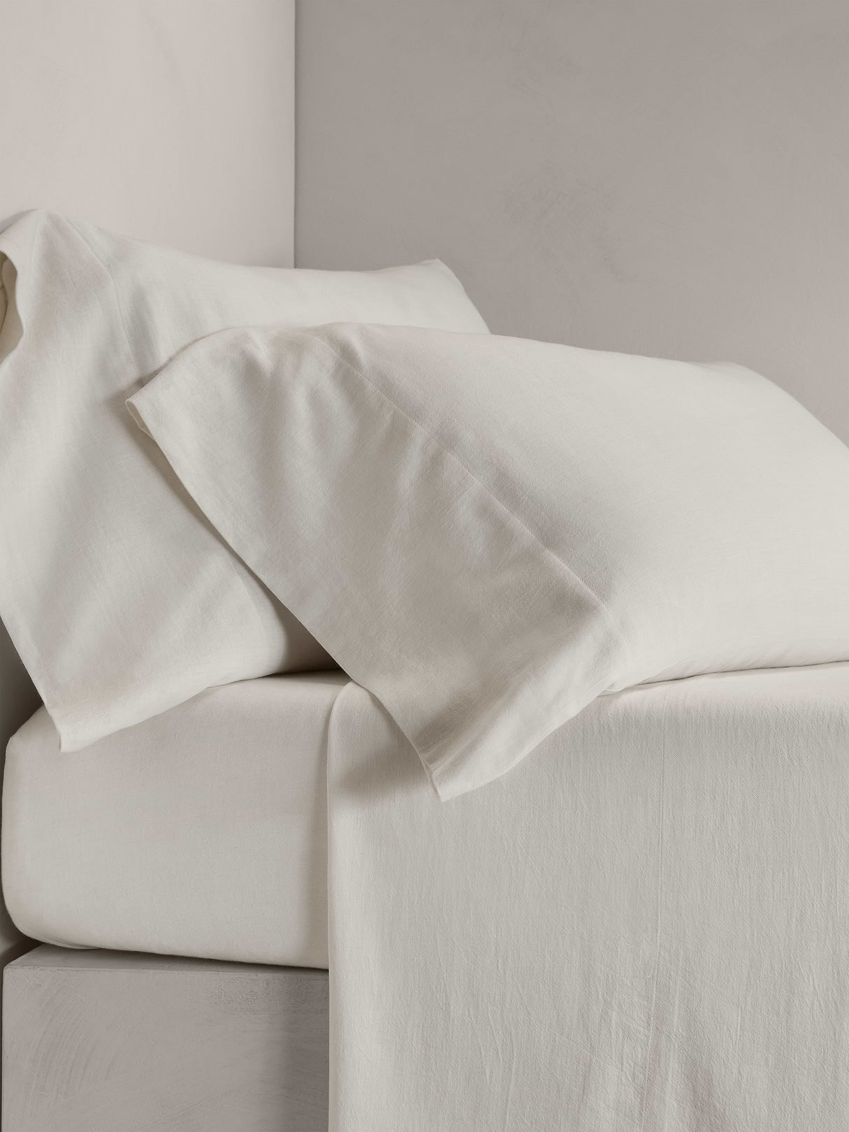 Cotton-Cashmere-Silk Pillowcases - White