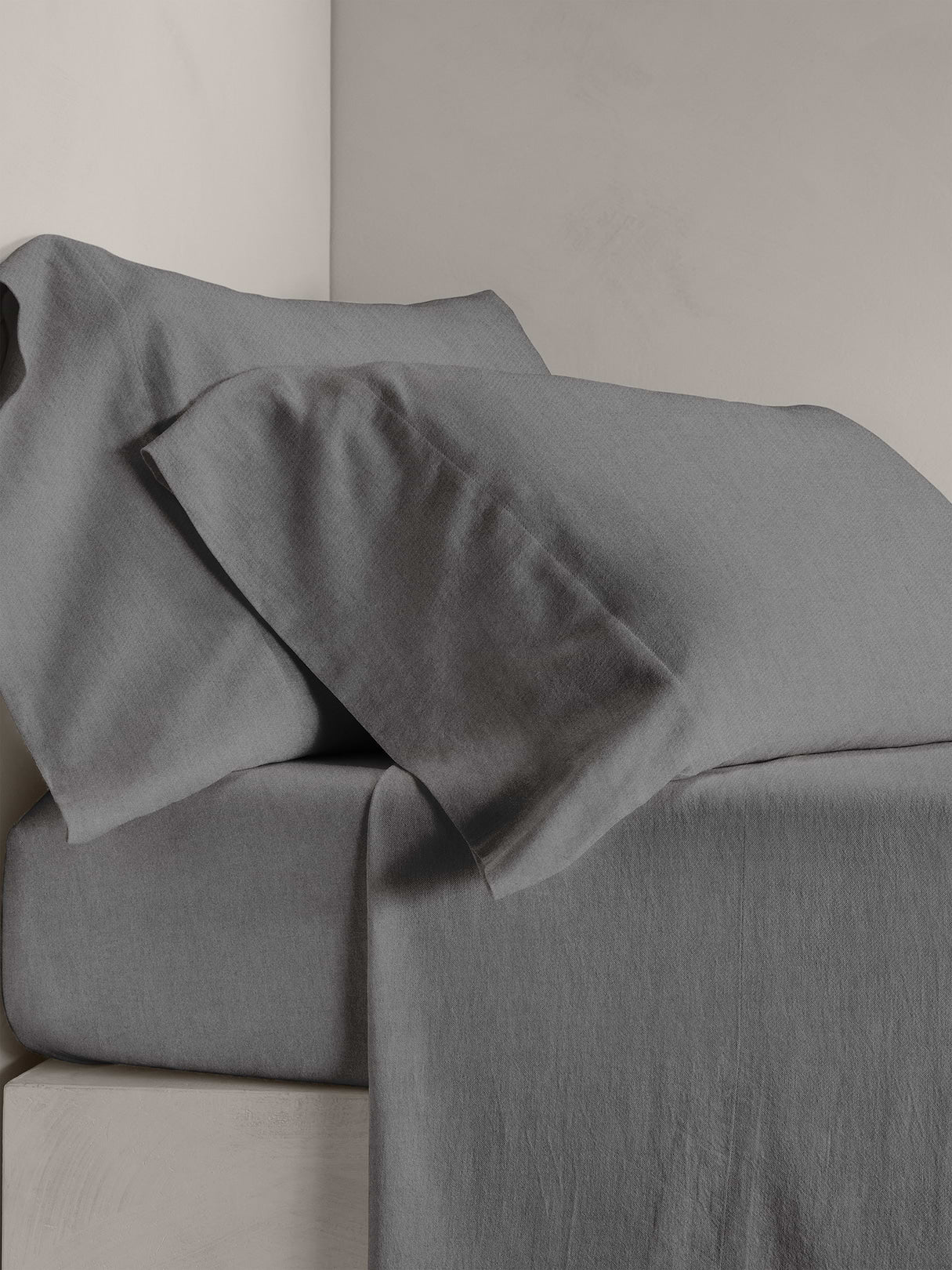 Cotton-Cashmere-Silk Pillowcases - Pewter