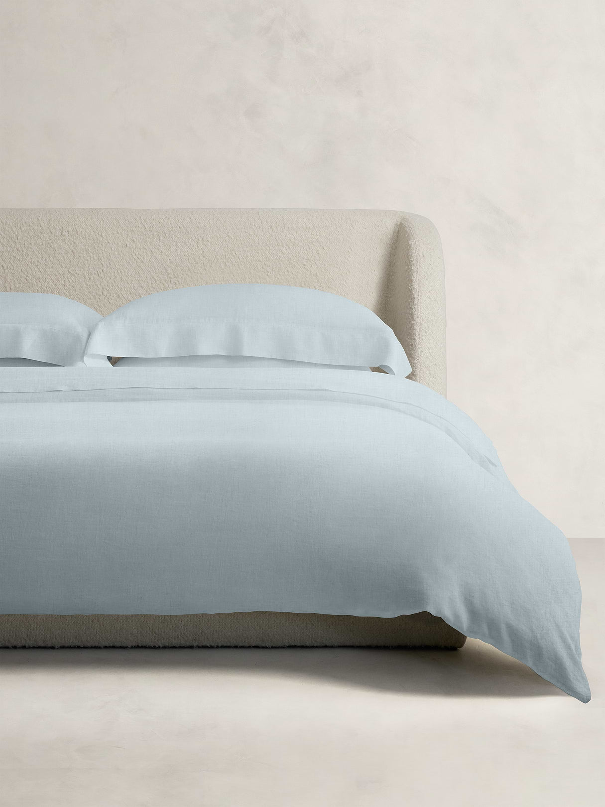 Fine Linen Duvet Cover - Sky Blue