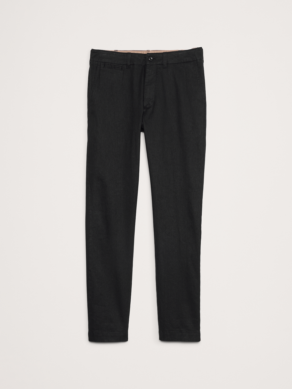 Athletic Slim Linen-Cotton Chino - Black
