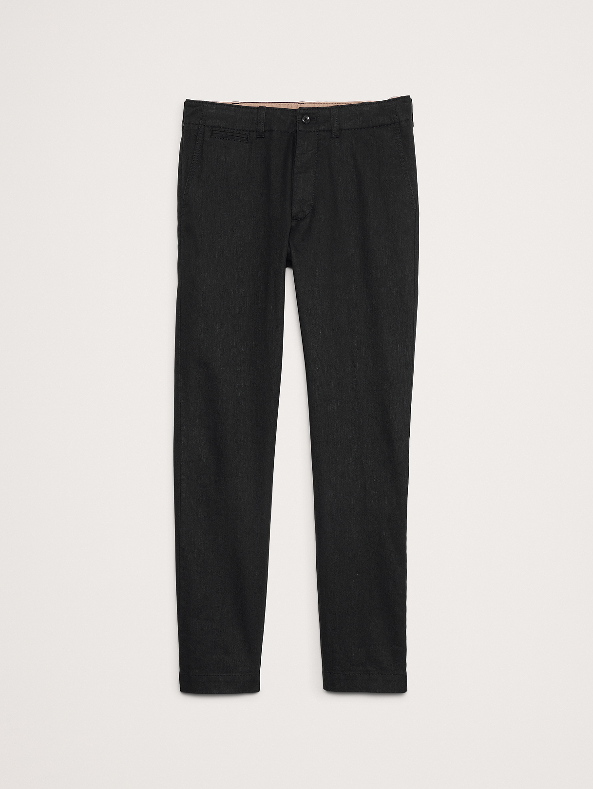 Athletic Slim Linen-Cotton Chino - Black
