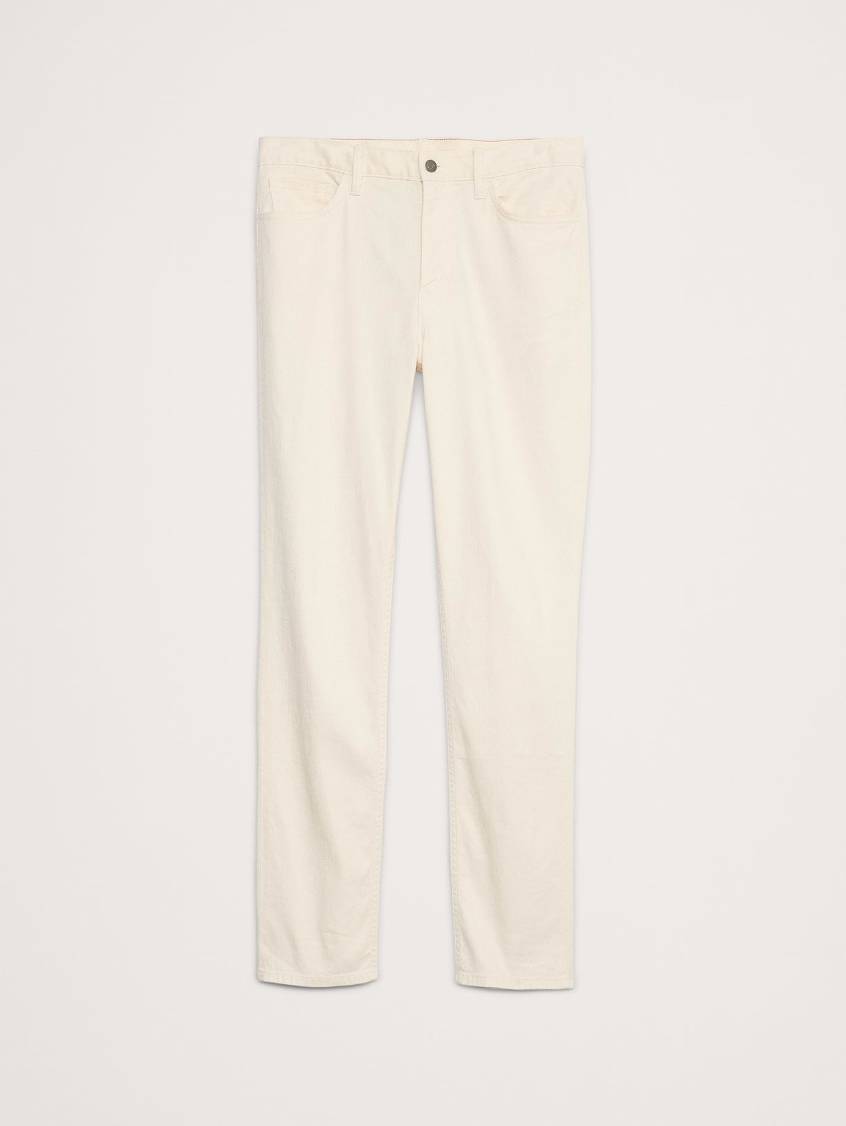 Slim Linen-Cotton Traveler Pant - White