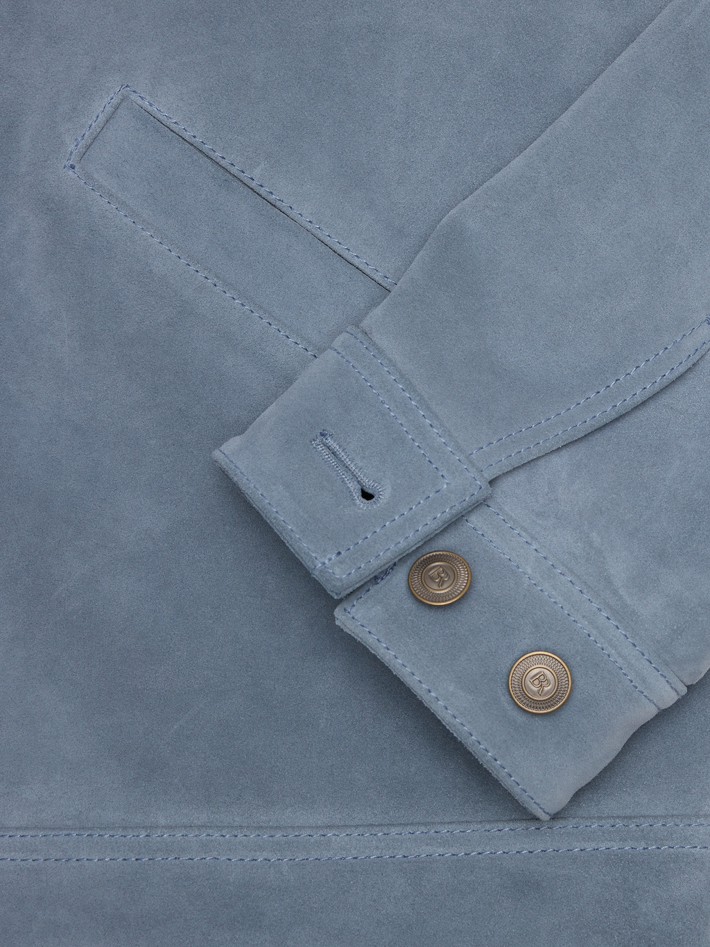 Suede Garage Jacket - Cerulean Blue