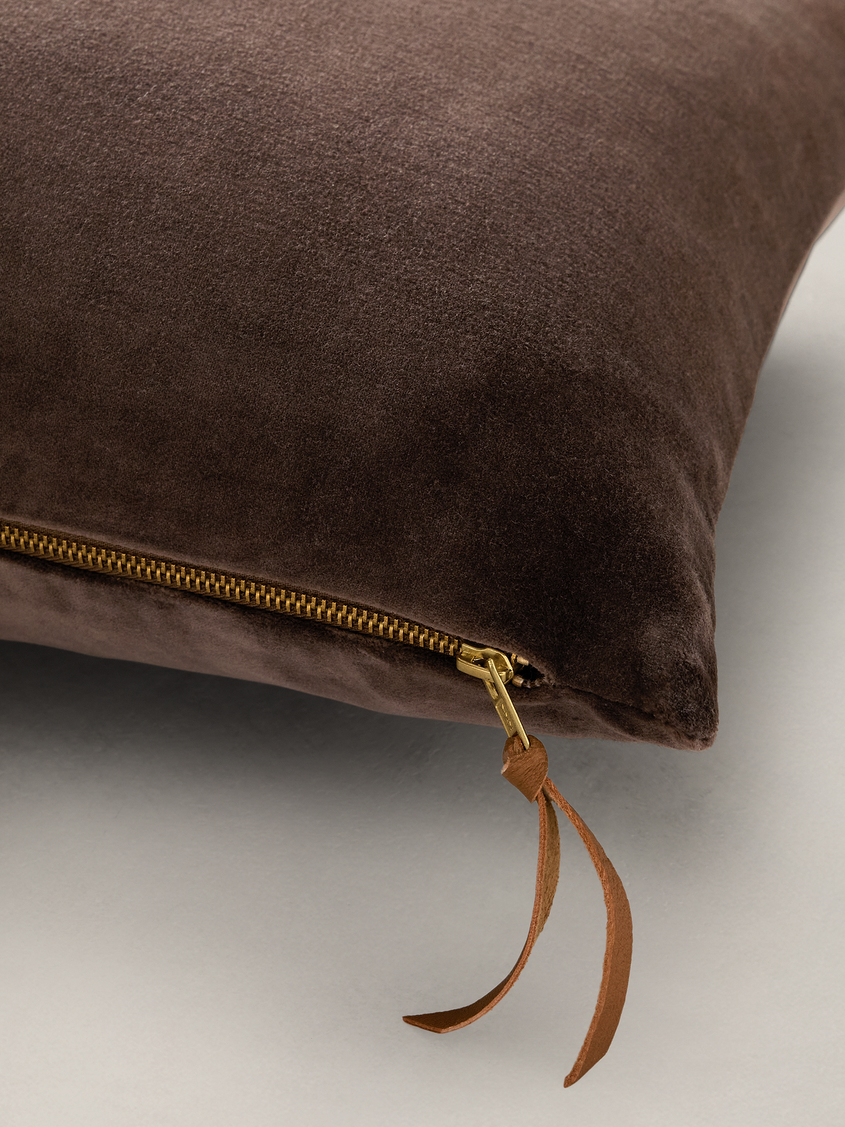 Timeless Velvet Pillow - Cocoa Brown