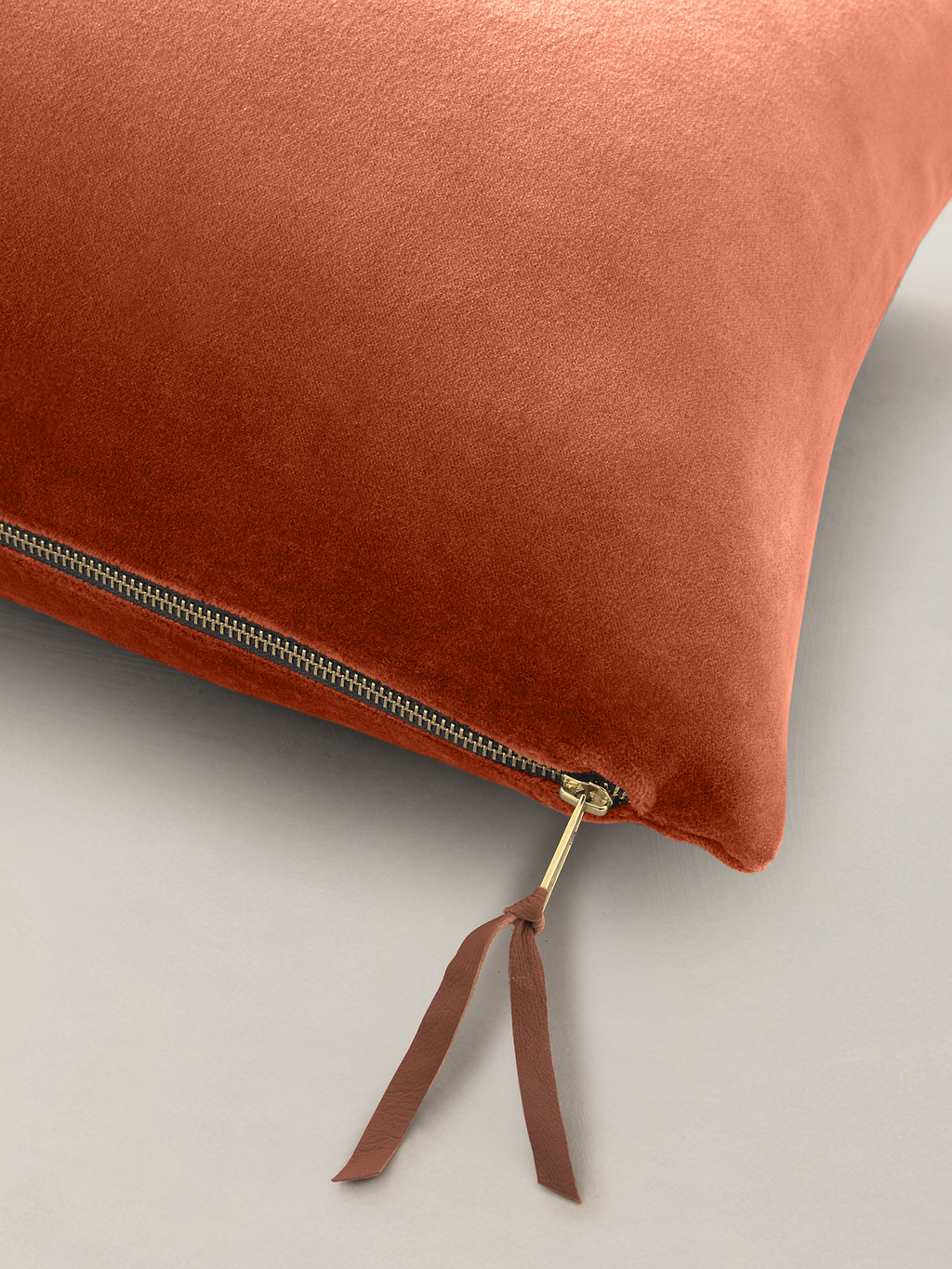 Timeless Velvet Pillow - Rust Brown