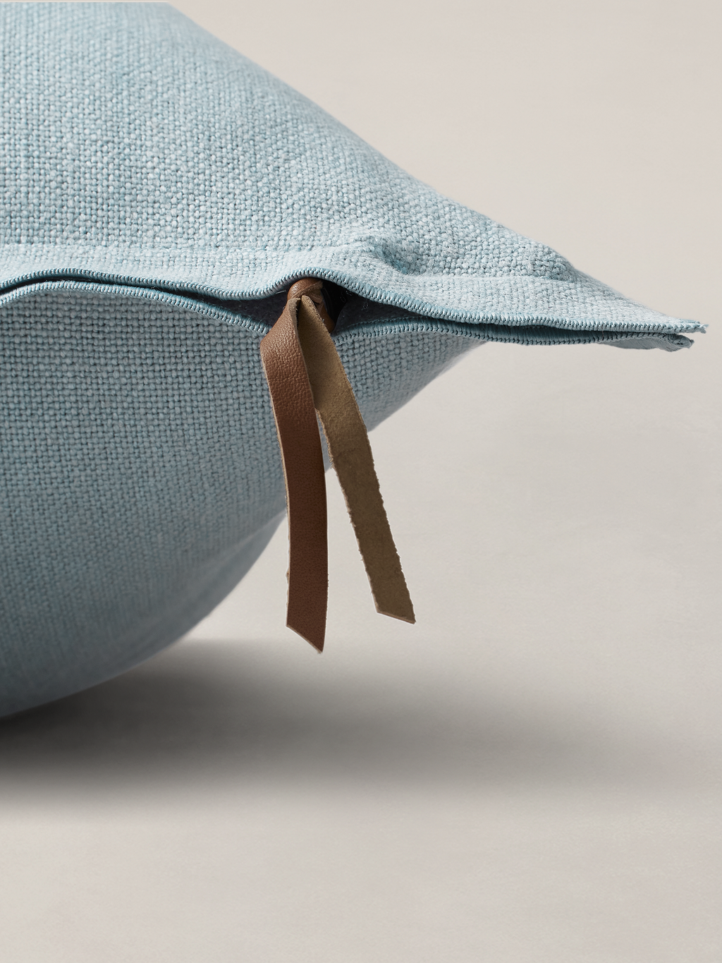 European Linen Pillow - Blue Heron