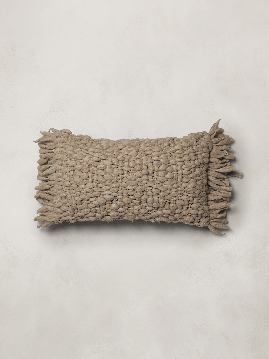 Hand-Carded Merino Pillow - Oatmeal