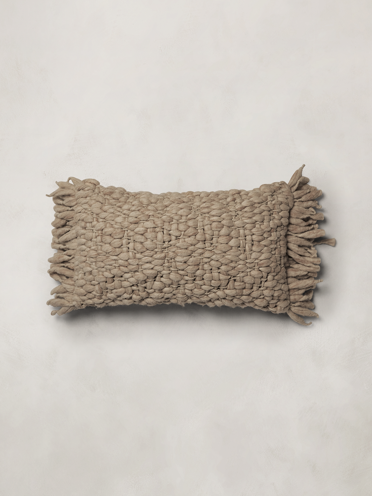 Hand-Carded Merino Pillow - Oatmeal