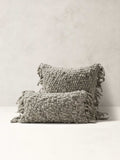 Hand-Carded Merino Pillow - Pewter