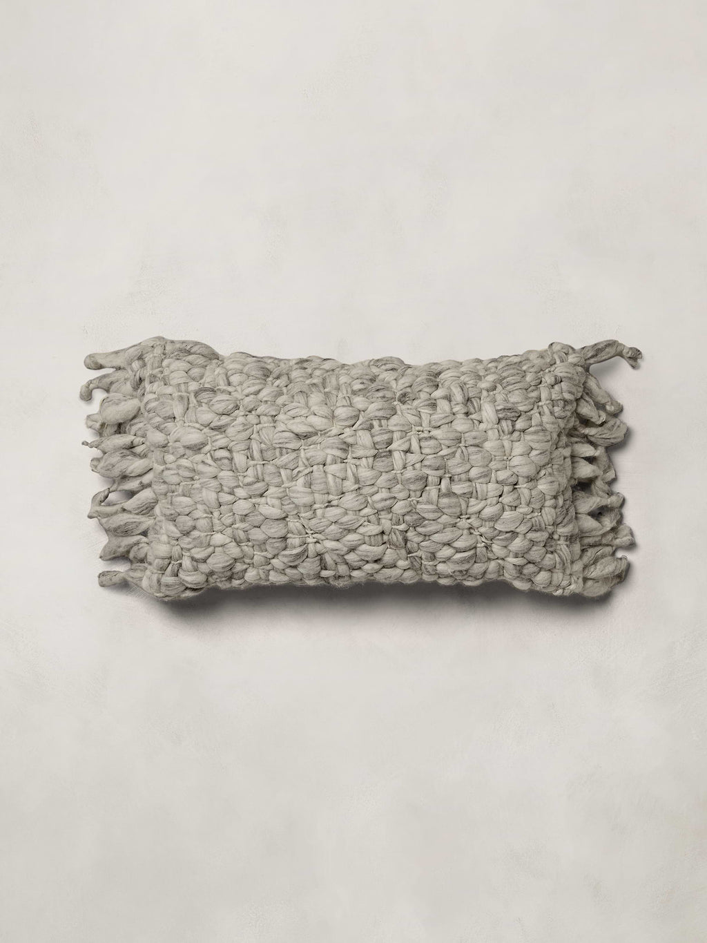 Hand-Carded Merino Pillow - Pewter