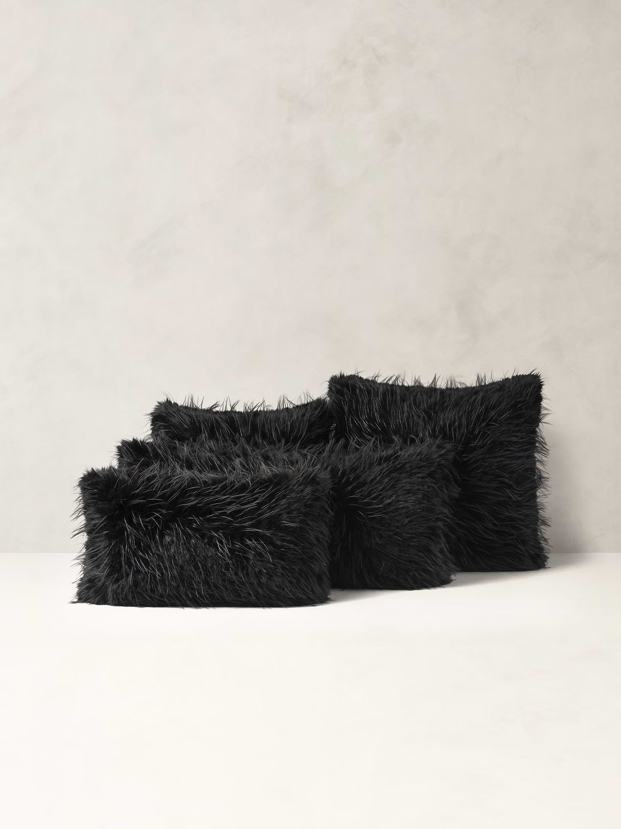 Tipped Faux Fur Pillow - Sable
