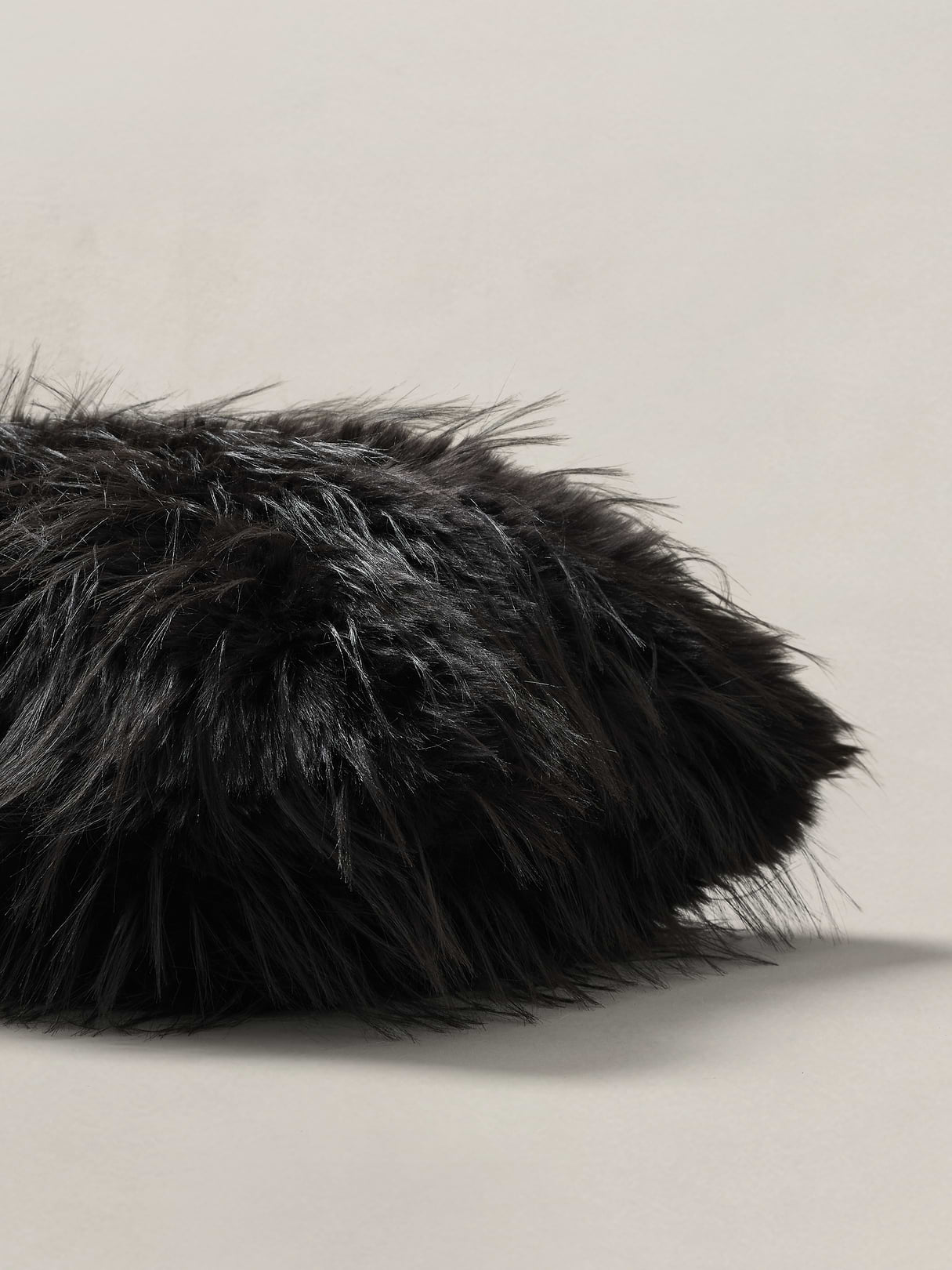 Tipped Faux Fur Pillow - Sable