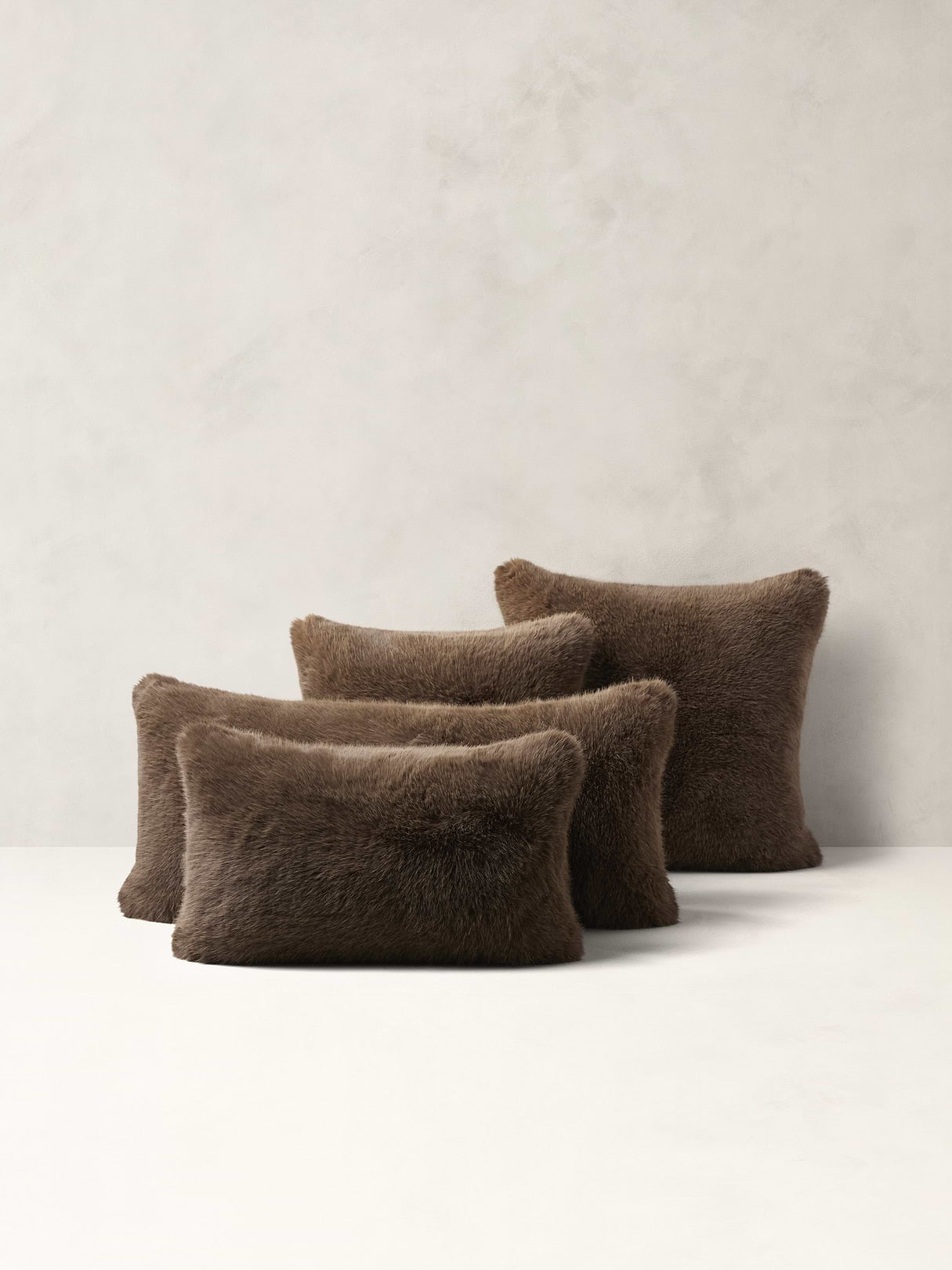 Kodiak Faux Fur Pillow - Truffle