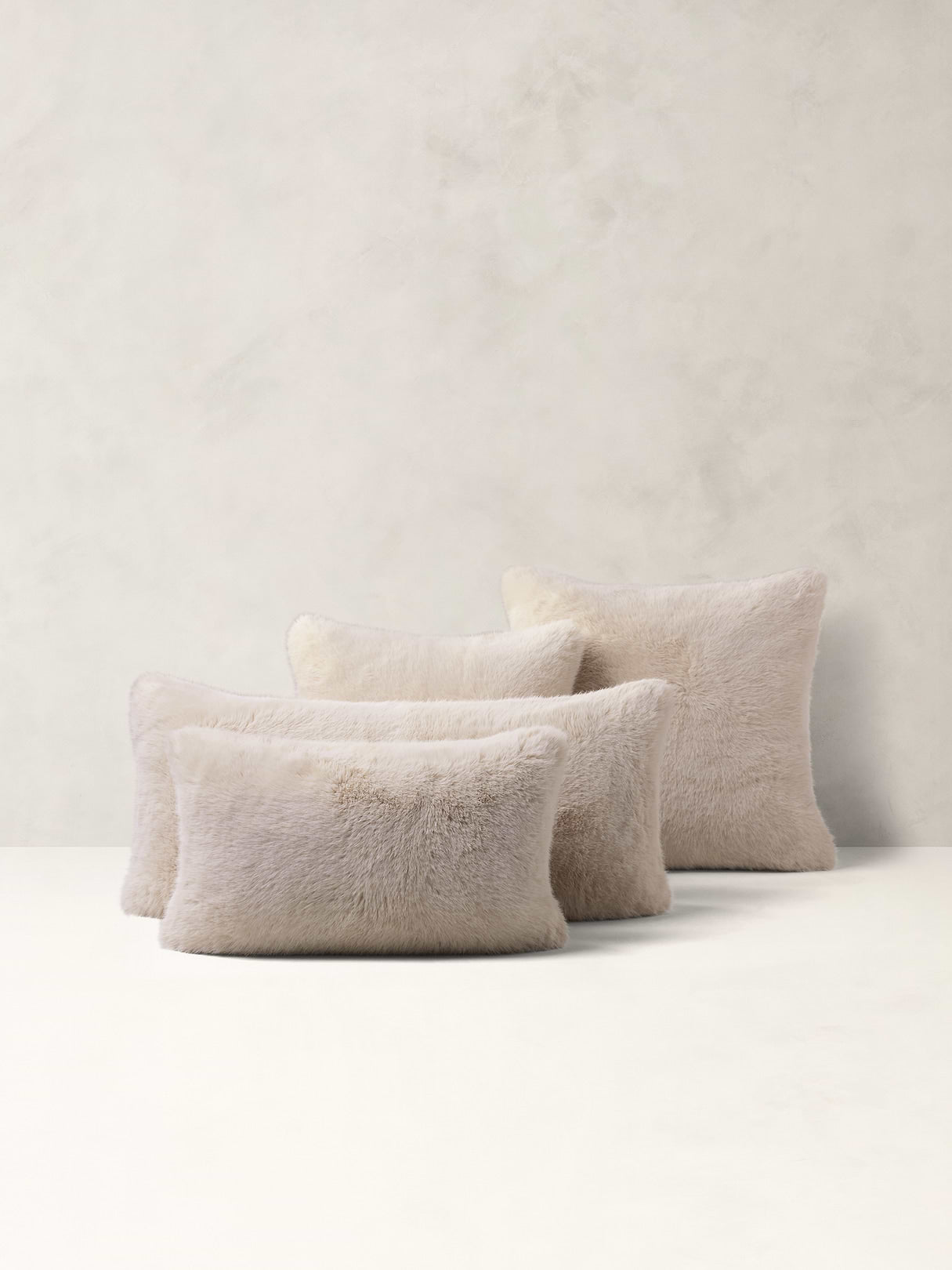 Kodiak Faux Fur Pillow - Oyster Off-White