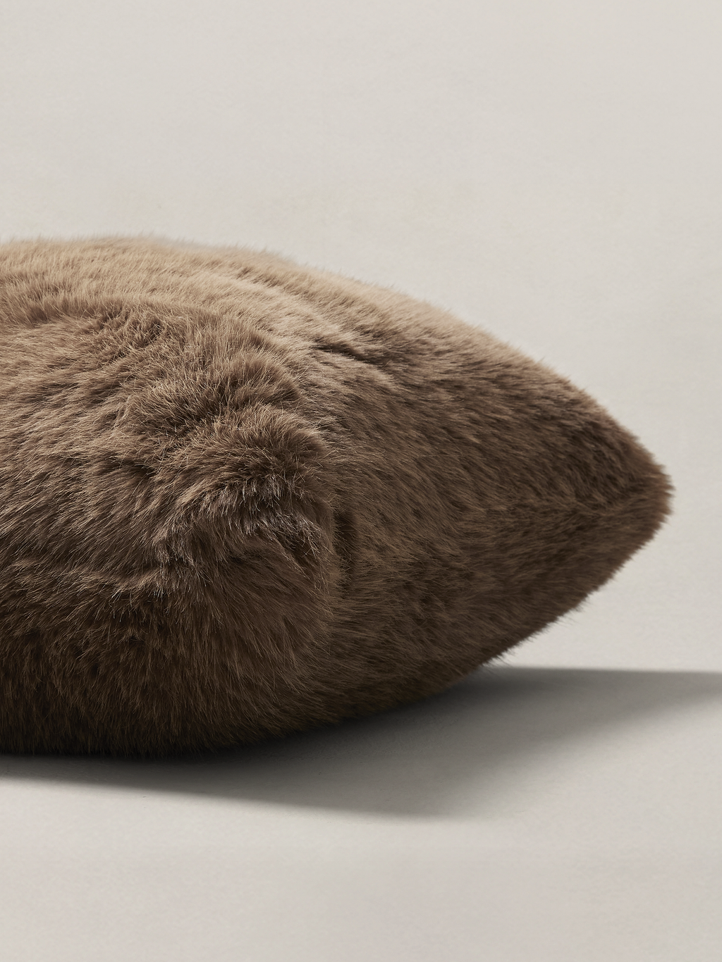 Kodiak Faux Fur Pillow - Truffle