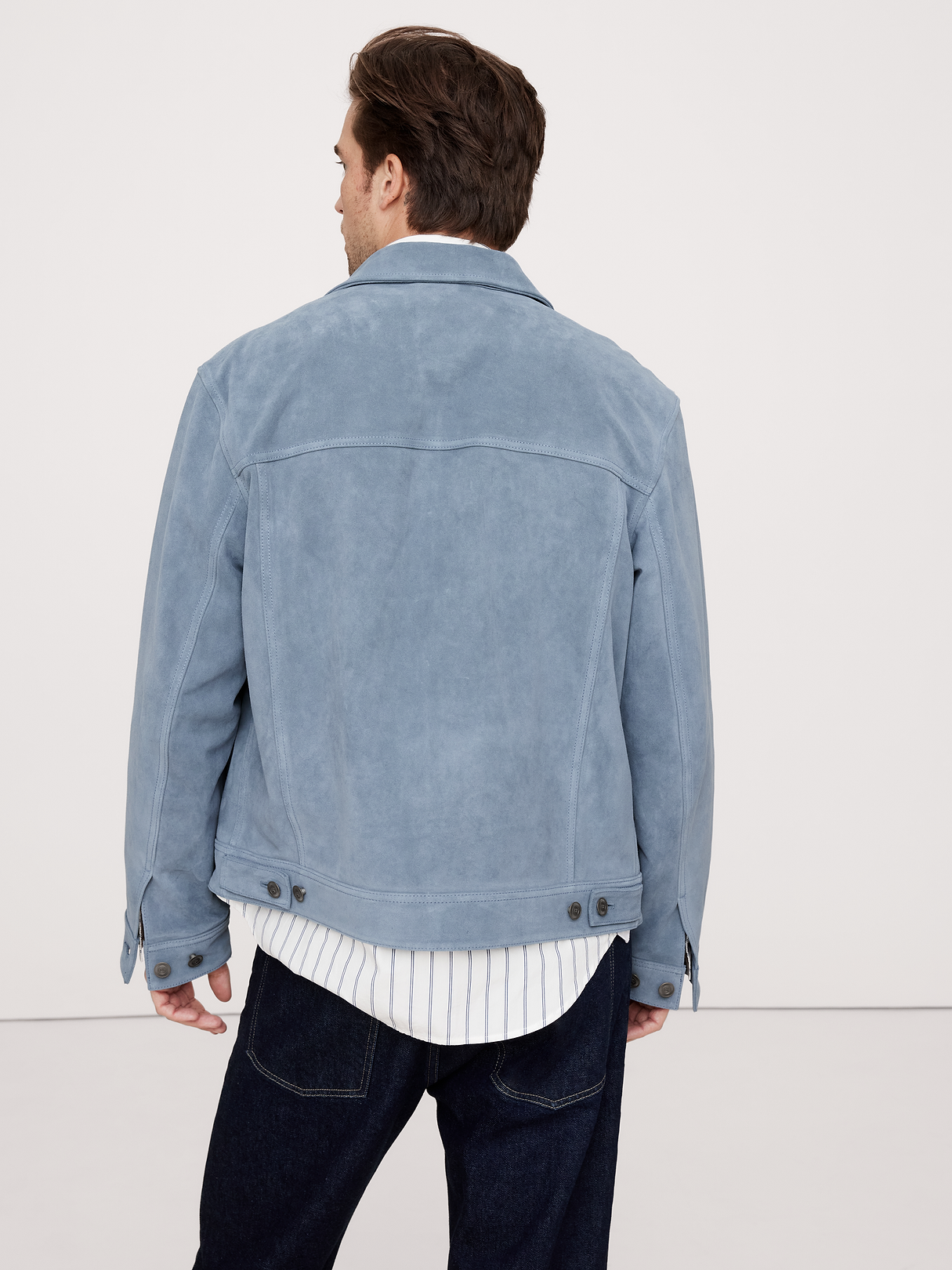 Suede Garage Jacket - Cerulean Blue