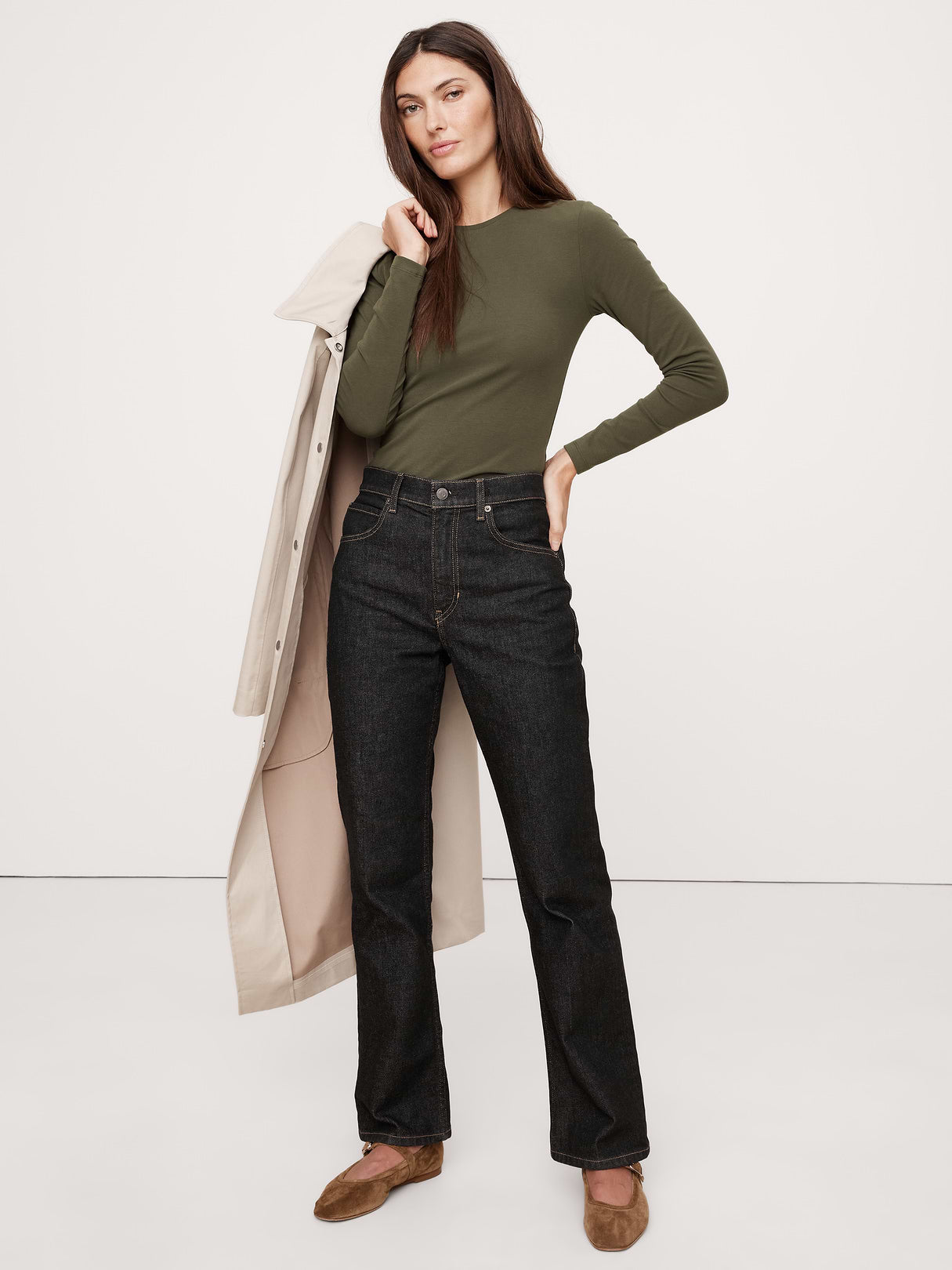 Refined Crew-Neck T-Shirt - Olive Green