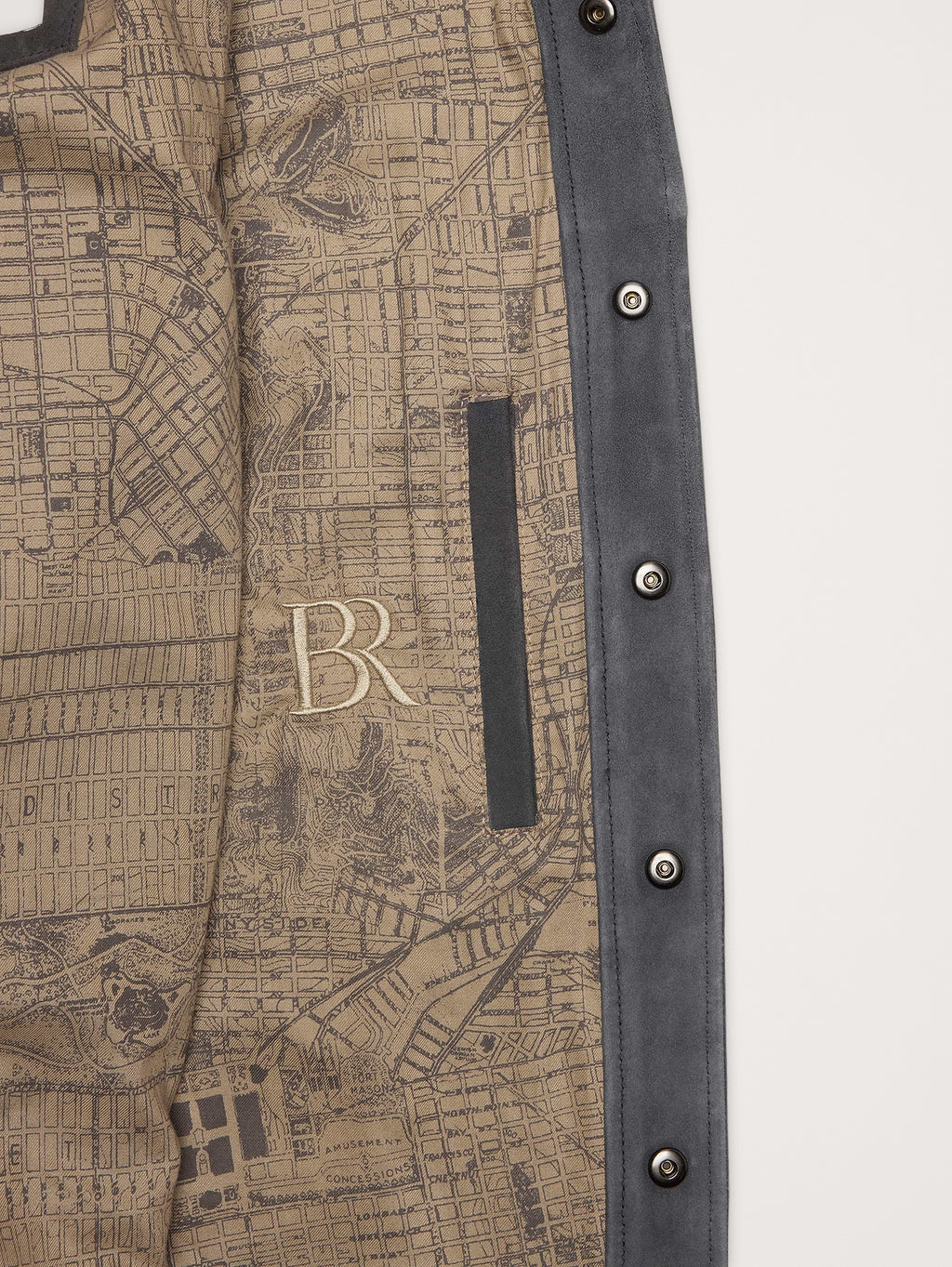 Suede Trucker Jacket - Cinders Gray