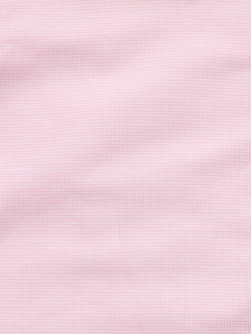 Slim-Fit Linen-Cotton Dress Shirt - Pink Plaid
