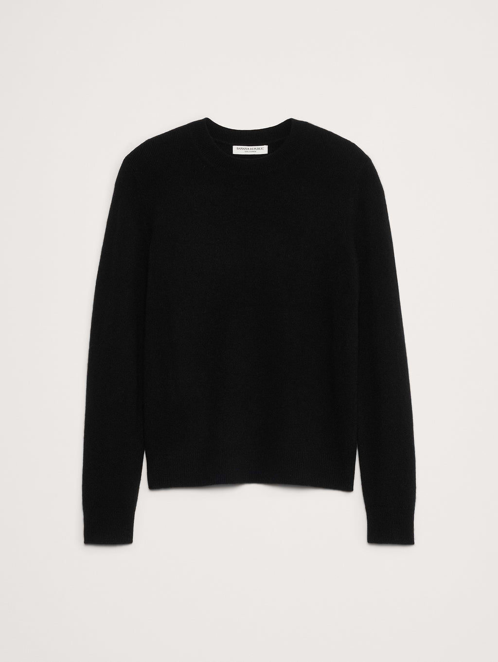 Lightweight Cashmere Crew-Neck Sweater - Black