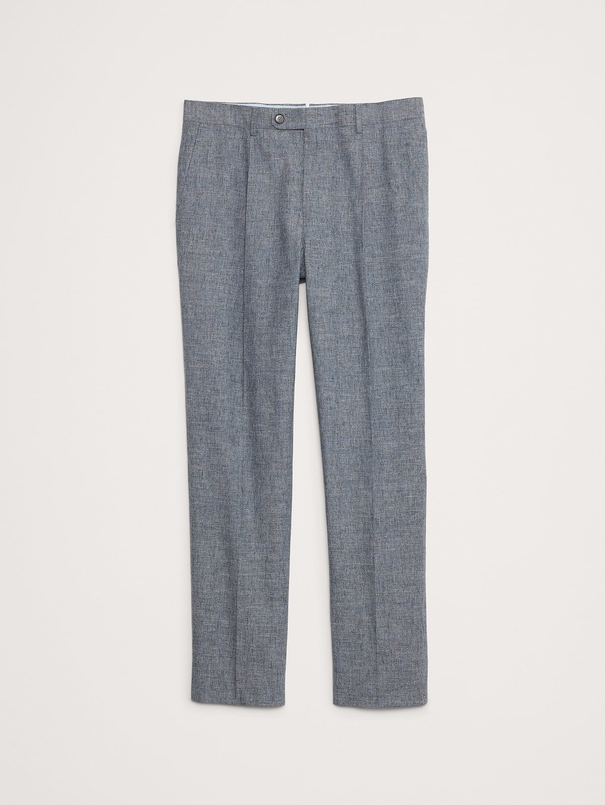 Cotton-Linen Suit Pant - Blue