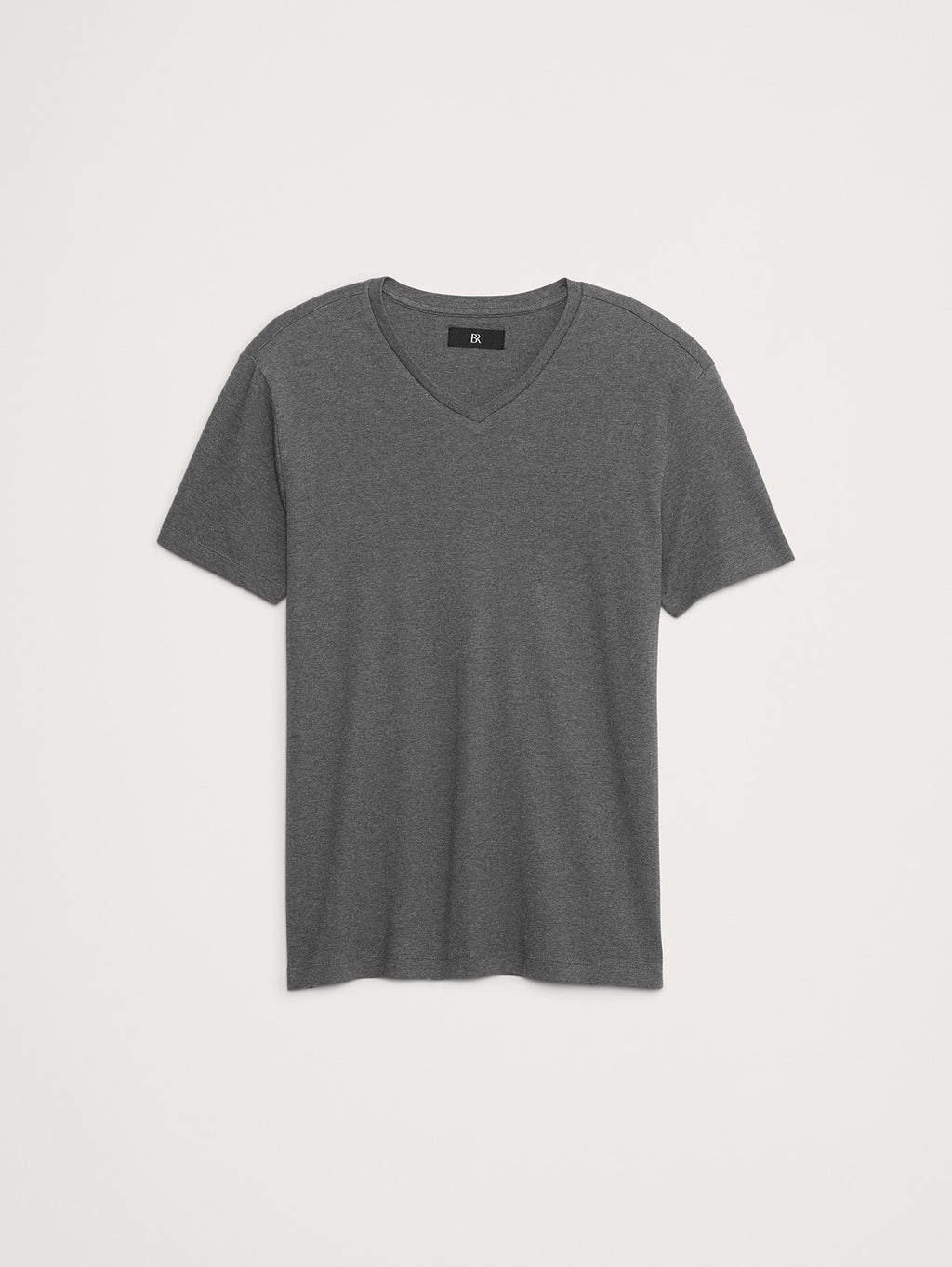 Luxury-Touch V-Neck T-Shirt - Dark Charcoal Gray