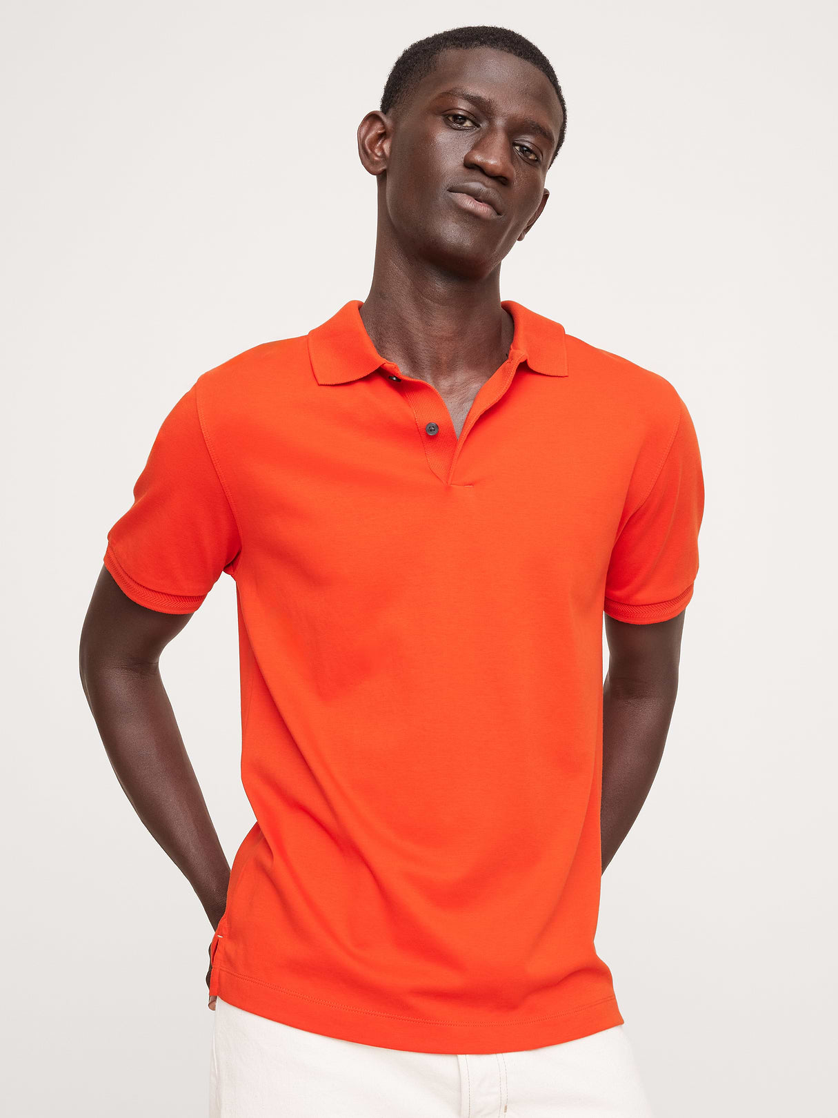 Luxury-Touch Polo - Ojai Orange