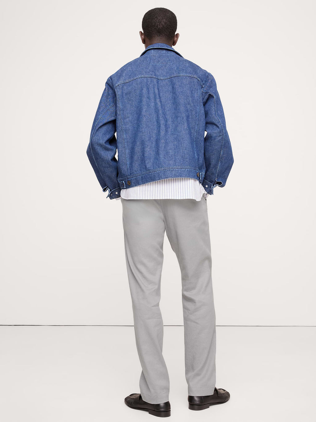 Athletic Slim Linen-Cotton Chino - Light Gray