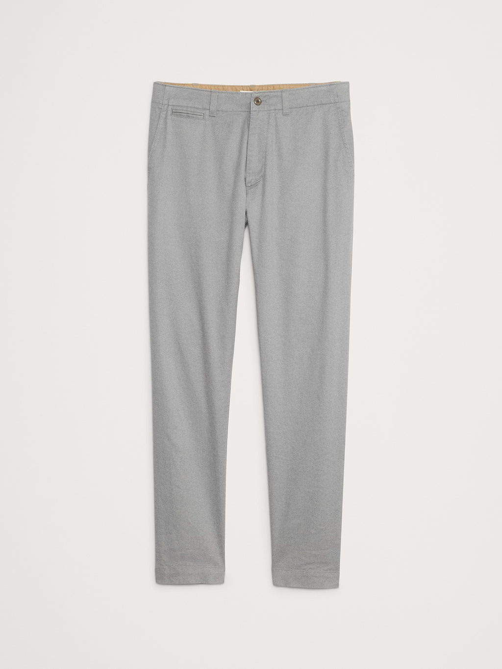 Athletic Slim Linen-Cotton Chino - Light Gray